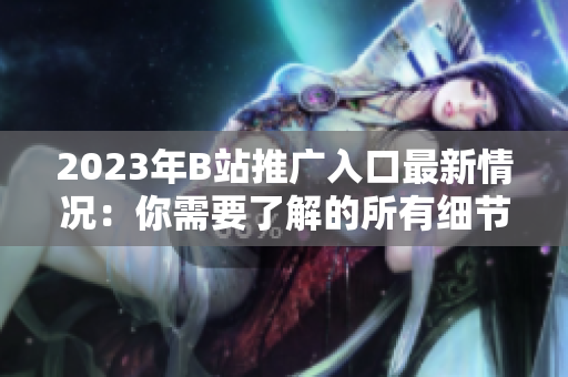 2023年B站推广入口最新情况：你需要了解的所有细节！