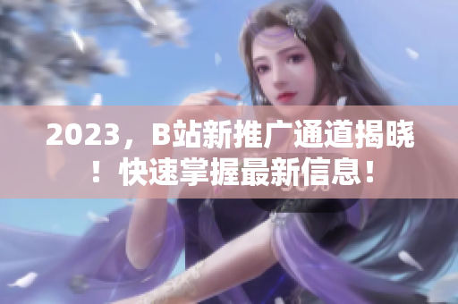 2023，B站新推广通道揭晓！快速掌握最新信息！