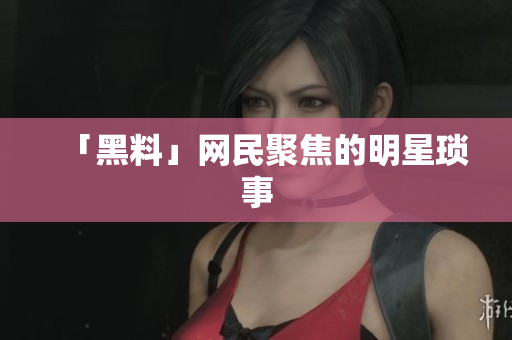 「黑料」网民聚焦的明星琐事