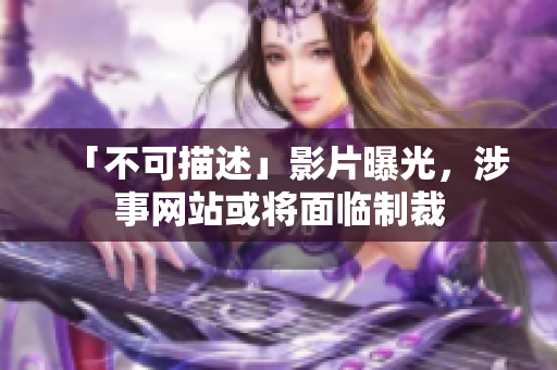 「不可描述」影片曝光，涉事网站或将面临制裁