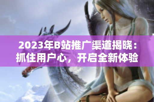 2023年B站推广渠道揭晓：抓住用户心，开启全新体验！
