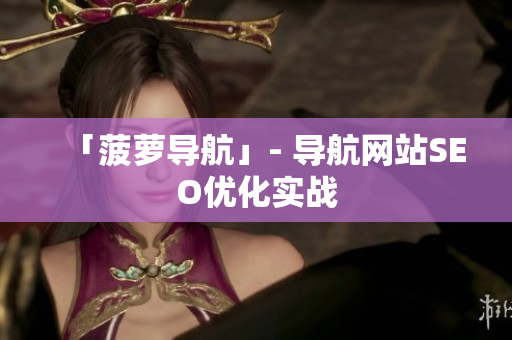 「菠萝导航」- 导航网站SEO优化实战