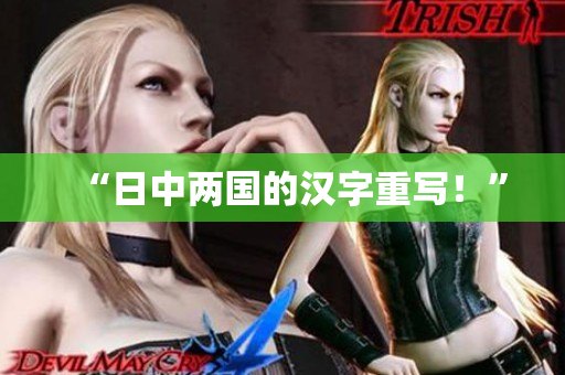 “日中两国的汉字重写！”