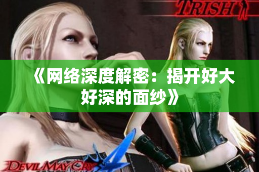 《网络深度解密：揭开好大好深的面纱》