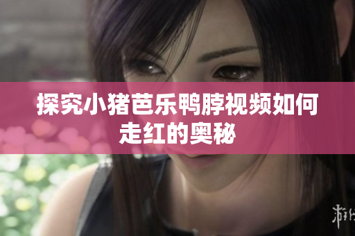 探究小猪芭乐鸭脖视频如何走红的奥秘
