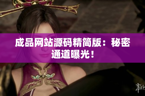 成品网站源码精简版：秘密通道曝光！