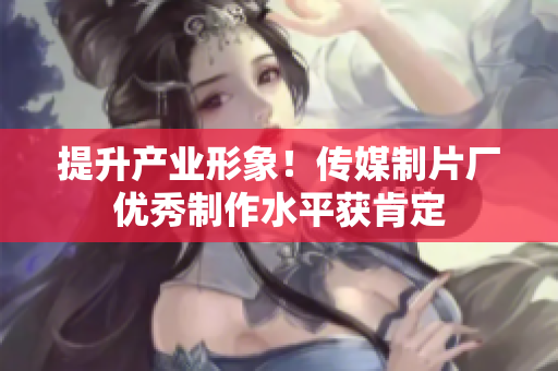 提升产业形象！传媒制片厂优秀制作水平获肯定
