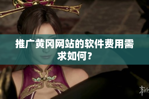 推广黄冈网站的软件费用需求如何？