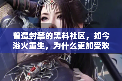 曾遭封禁的黑料社区，如今浴火重生，为什么更加受欢迎？