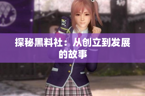 探秘黑料社：从创立到发展的故事