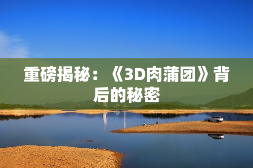 重磅揭秘：《3D肉蒲团》背后的秘密