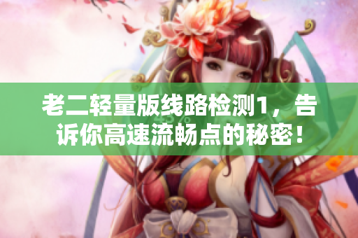 老二轻量版线路检测1，告诉你高速流畅点的秘密！