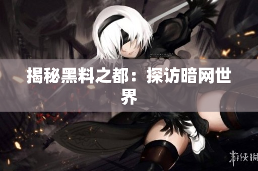 揭秘黑料之都：探访暗网世界