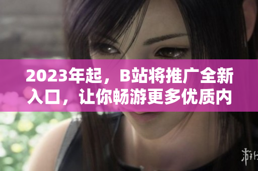 2023年起，B站将推广全新入口，让你畅游更多优质内容！
