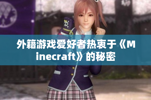 外籍游戏爱好者热衷于《Minecraft》的秘密