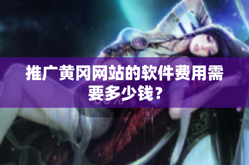 推广黄冈网站的软件费用需要多少钱？