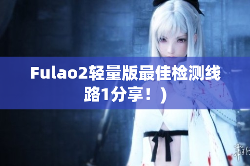Fulao2轻量版最佳检测线路1分享！)