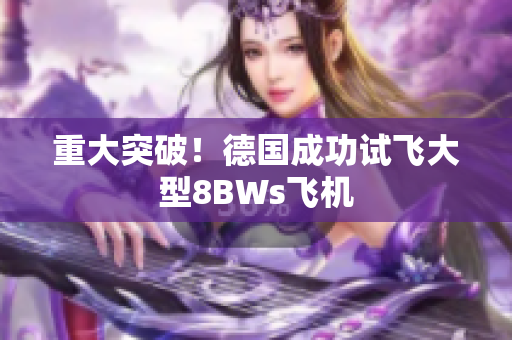 重大突破！德国成功试飞大型8BWs飞机