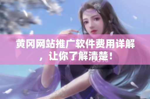 黄冈网站推广软件费用详解，让你了解清楚！