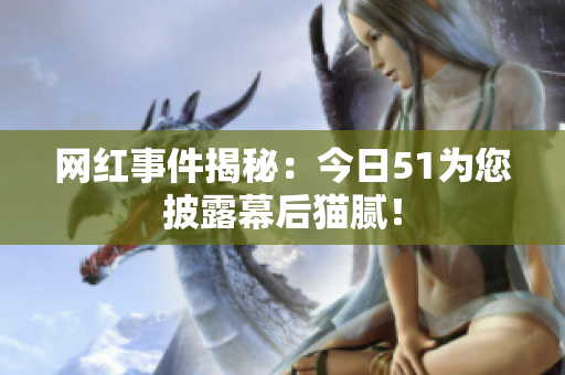 网红事件揭秘：今日51为您披露幕后猫腻！