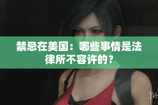 禁忌在美国：哪些事情是法律所不容许的？