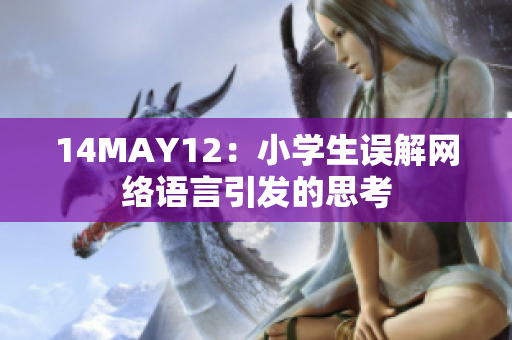 14MAY12：小学生误解网络语言引发的思考