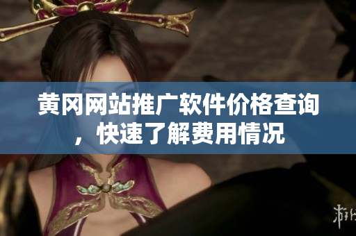 黄冈网站推广软件价格查询，快速了解费用情况