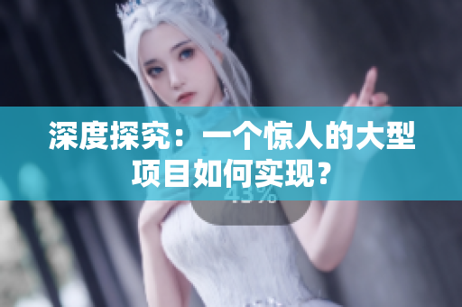 深度探究：一个惊人的大型项目如何实现？