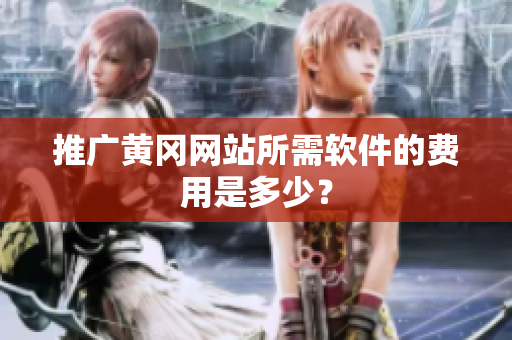 推广黄冈网站所需软件的费用是多少？
