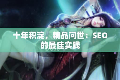 十年积淀，精品问世：SEO的最佳实践