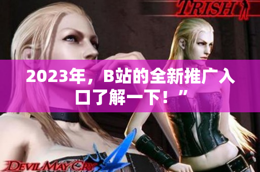 2023年，B站的全新推广入口了解一下！”