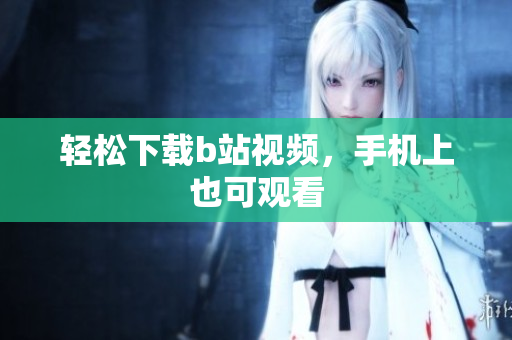轻松下载b站视频，手机上也可观看