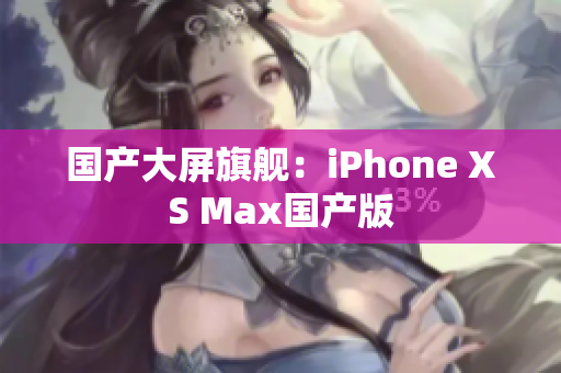 国产大屏旗舰：iPhone XS Max国产版