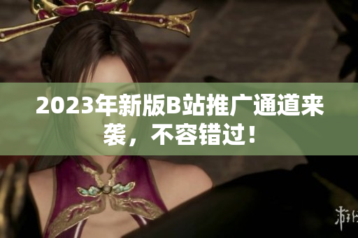 2023年新版B站推广通道来袭，不容错过！