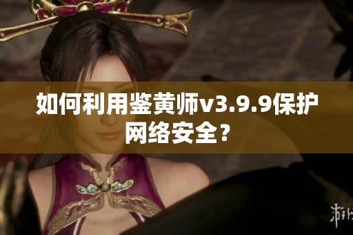如何利用鉴黄师v3.9.9保护网络安全？