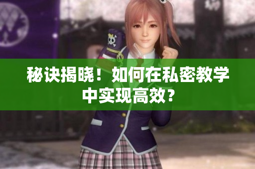 秘诀揭晓！如何在私密教学中实现高效？