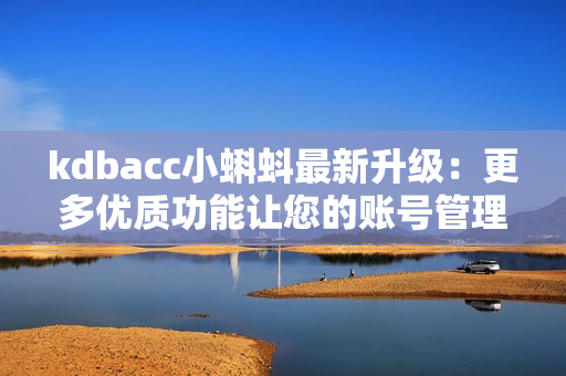 kdbacc小蝌蚪最新升级：更多优质功能让您的账号管理更便捷