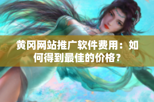 黄冈网站推广软件费用：如何得到最佳的价格？