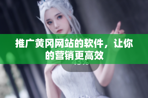 推广黄冈网站的软件，让你的营销更高效