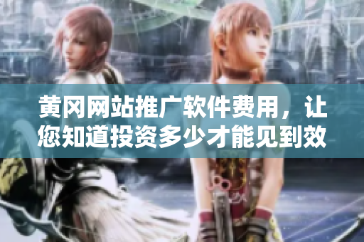 黄冈网站推广软件费用，让您知道投资多少才能见到效果