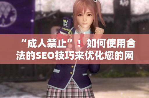 “成人禁止”！如何使用合法的SEO技巧来优化您的网站？