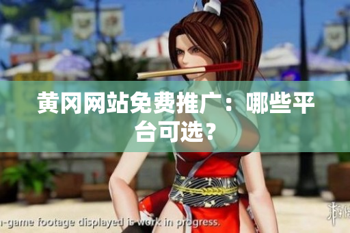 黄冈网站免费推广：哪些平台可选？