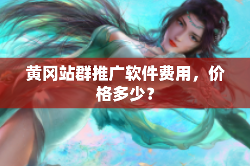 黄冈站群推广软件费用，价格多少？