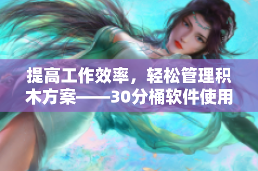 提高工作效率，轻松管理积木方案——30分桶软件使用攻略