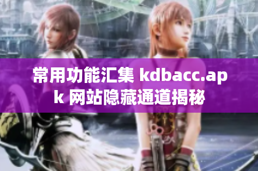 常用功能汇集 kdbacc.apk 网站隐藏通道揭秘