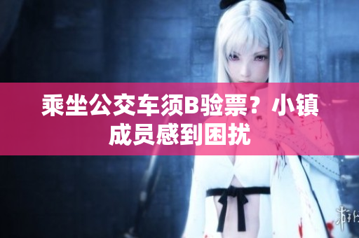乘坐公交车须B验票？小镇成员感到困扰