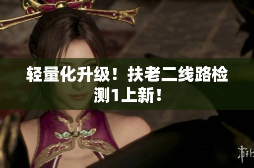 轻量化升级！扶老二线路检测1上新！