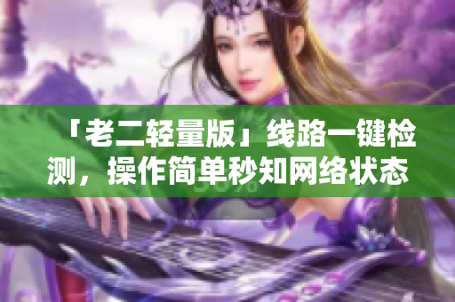 「老二轻量版」线路一键检测，操作简单秒知网络状态