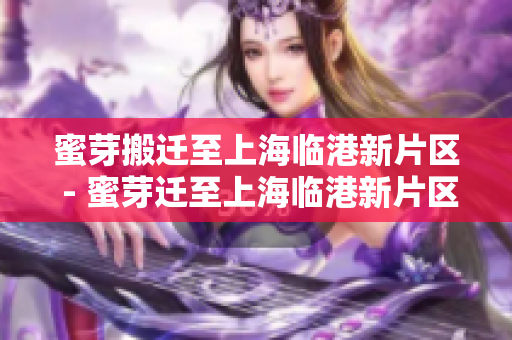 蜜芽搬迁至上海临港新片区 - 蜜芽迁至上海临港新片区，未来规划揭晓