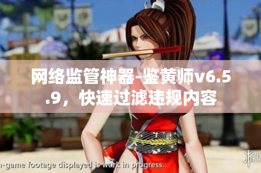 网络监管神器-鉴黄师v6.5.9，快速过滤违规内容